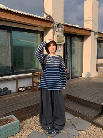 Tokumo Stripe Over Long Sleeve Tee